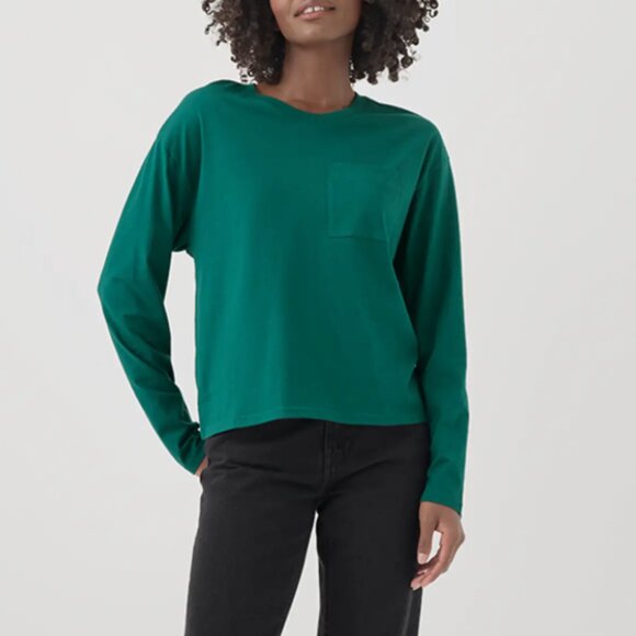 Pact long sleeve pocket tee emerald XXL - Picture 3 of 5